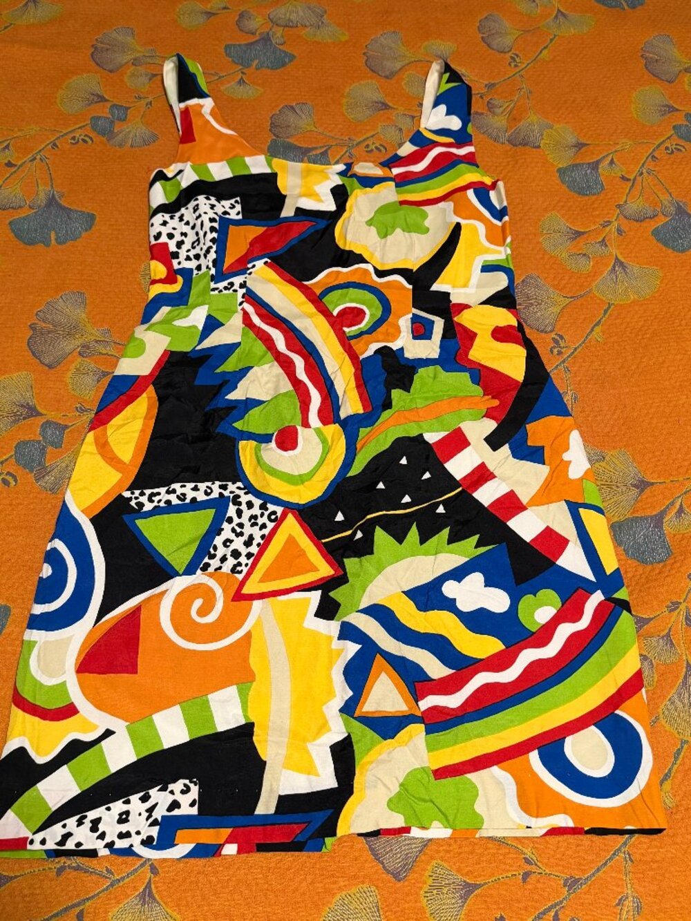 VINTAGE Sunny Names Vintage Abstract Pop Art Shift Dress Womens 10